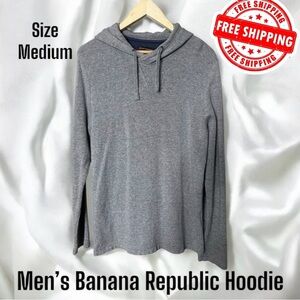 Banana Republic Hoodie Men's Medium Long Sleeve Stretch Pullover FREE SHIPPING
